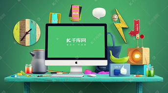 綠色清新學(xué)習(xí)用品VI樣機展示海報模板下載指南